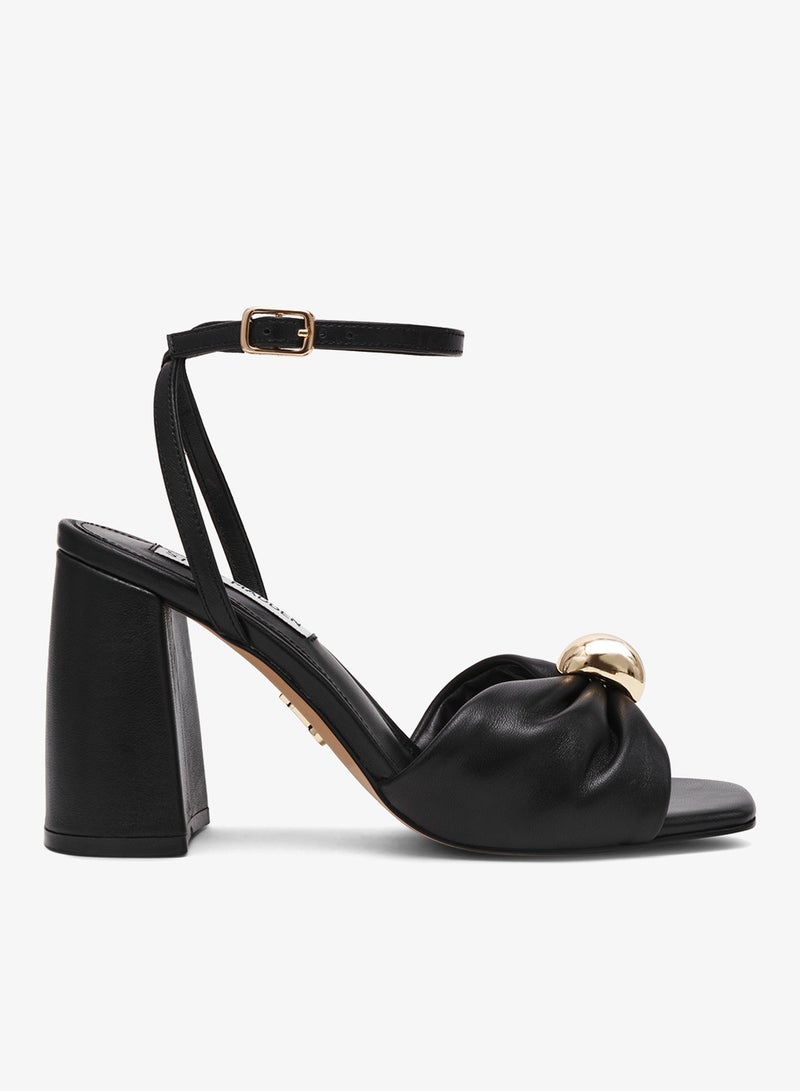 STEVE MADDEN Nappa Leather Buckle Ornament  Sandals - Image 1